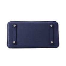 Load image into Gallery viewer, HERMES Birkin tricolor Blue Abysse/Blue Tie/Green Pantan Epsom Size 25
