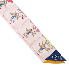 Load image into Gallery viewer, HERMES Twilly PARADE Rose Pearl/Marine/Multicolor064150S Silk100%

