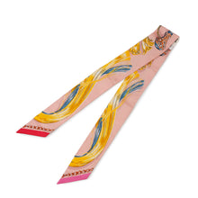 将图像加载到图库查看器中，HERMES Twilly CAVALCADES Rose Poudre/Jaune d&#39;or061829S Silk100%
