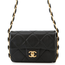 Load image into Gallery viewer, CHANEL Matelasse Small Flap Chainshoulder Bag BlackAS5174 Lambskin
