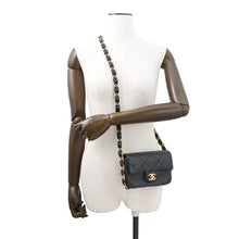 Load image into Gallery viewer, CHANEL Matelasse Small Flap Chainshoulder Bag BlackAS5174 Lambskin

