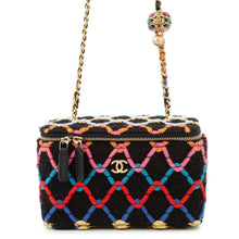 Load image into Gallery viewer, CHANEL Cocoball Vanity Bag ChainShoulder Black/MulticolorAP2303 Tweed
