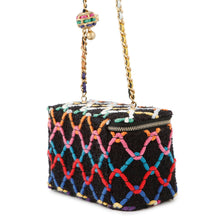 Load image into Gallery viewer, CHANEL Cocoball Vanity Bag ChainShoulder Black/MulticolorAP2303 Tweed
