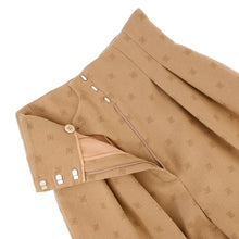 Load image into Gallery viewer, FENDI FF Calligraphy Shorts Size 36 BeigeFR6336 Wool 90% Cashmere8% Polyurethane2%

