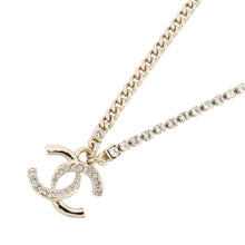 Load image into Gallery viewer, CHANEL CC Logo Rhinestone NecklaceABD044 Metal Rhinestone
