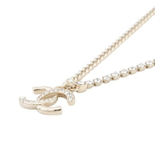 Load image into Gallery viewer, CHANEL CC Logo Rhinestone NecklaceABD044 Metal Rhinestone
