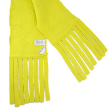 将图像加载到图库查看器中，Bottega Veneta Logo Embossed Chenille Knit Scarf Shocking Yellow687889 Nylon99% Polyurethane1%
