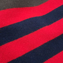 Load image into Gallery viewer, CHANEL CC Logo Scarf Brown/Gold/Red/NavyP36264 Cashmere95% Polyamide5%
