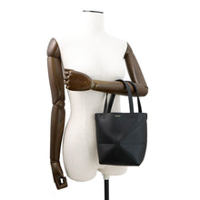 将图像加载到图库查看器中，LOEWE Puzzle Fold Tote BlackA657V25X01 Leather Size Mini
