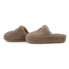 Load image into Gallery viewer, CHANEL CC Logo Fur Sandals GreigeG45984 Mouton Size 36C
