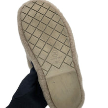 Load image into Gallery viewer, CHANEL CC Logo Fur Sandals GreigeG45984 Mouton Size 36C
