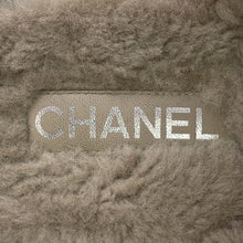 Load image into Gallery viewer, CHANEL CC Logo Fur Sandals GreigeG45984 Mouton Size 36C

