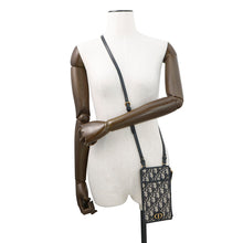 将图像加载到图库查看器中，Dior 30Montaigne Oblique Phone Case Beige/NavyS2090UTZQ Canvas Leather
