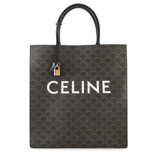 将图像加载到图库查看器中，CELINE Triomphe Vertical Cabas Tote Black190972 PVC Leather
