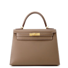 将图像加载到图库查看器中，HERMES Kelly Sellier Etoupe Epsom Size 28
