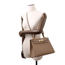 将图像加载到图库查看器中，HERMES Kelly Sellier Etoupe Epsom Size 28
