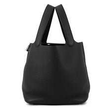 将图像加载到图库查看器中，HERMES Picotin Lock Black Taurillon Clemence Size MM
