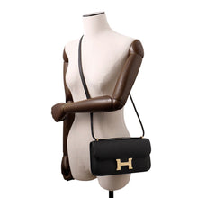 将图像加载到图库查看器中，HERMES ★Constance Elan Black Epsom
