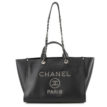Load image into Gallery viewer, CHANEL Deauville Studded BlackA57067 Caviar Leather Size Large
