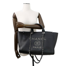 Load image into Gallery viewer, CHANEL Deauville Studded BlackA57067 Caviar Leather Size Large
