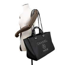 Load image into Gallery viewer, CHANEL Deauville Studded BlackA57067 Caviar Leather Size Large
