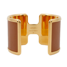 将图像加载到图库查看器中，HERMES Olympus Bangle Gold Epsom Gold Plated
