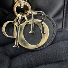 将图像加载到图库查看器中，Dior Macrocannage Book Tote 2-Way Handbag BlackS5573OWHP_M900 Calf Leather Size Mini
