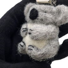 将图像加载到图库查看器中，LOEWE Koala Bag Charm Gray/BlackC880232X01 Felt Leather
