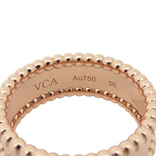 将图像加载到图库查看器中，Van Cleef &amp; Arpels Perlée Senior Tulle Ring Size 56/#16VCARN32400 18K Pink Gold
