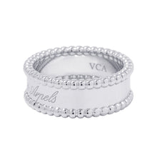 Load image into Gallery viewer, Van Cleef &amp; Arpels Perlée Senior Tulle Ring Size 56/#16VCARN32356/VCARN32300 18K White Gold
