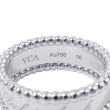 Load image into Gallery viewer, Van Cleef &amp; Arpels Perlée Senior Tulle Ring Size 56/#16VCARN32356/VCARN32300 18K White Gold
