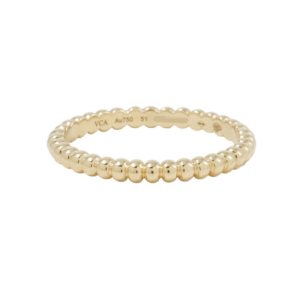 Van Cleef & Arpels Perle Ring Size Small/51/#11VCARN95Q51 18K Yellow Gold