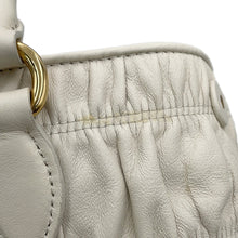 将图像加载到图库查看器中，PRADA Gathered 2WAY Shoulder Bag White1BA172 Leather
