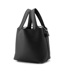 将图像加载到图库查看器中，HERMES Picotin Lock Black Taurillon Clemence Size PM
