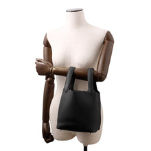 将图像加载到图库查看器中，HERMES Picotin Lock Black Taurillon Clemence Size PM
