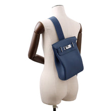 将图像加载到图库查看器中，HERMES Akkad Blue de Prusse Togo Leather Size PM

