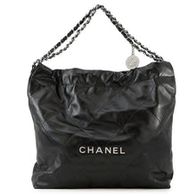 Load image into Gallery viewer, CHANEL CHANEL22 Handbag BlackAS3261 Shiny Calf Leather Size Small
