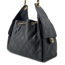 Load image into Gallery viewer, CHANEL CHANEL25 ChainShoulder Bag BlackAS5293 Caviar Leather Size Small
