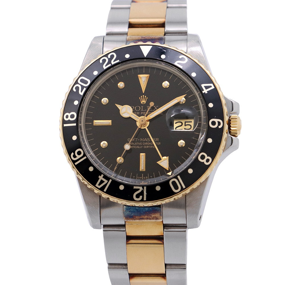 ROLEX GMT Master W40mm Stainless Steel K18YG Black Dial1675/3