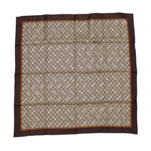将图像加载到图库查看器中，GUCCI GG Print Horsebit Silk Scarf Size 90CM Brown/Orange662576 3G001 Silk100%
