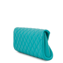 Load image into Gallery viewer, CHANEL Matelasse Clutch Bag TurquoiseA98558 Lambskin
