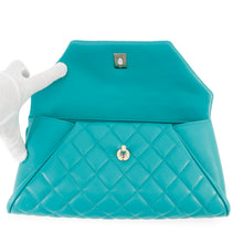 Load image into Gallery viewer, CHANEL Matelasse Clutch Bag TurquoiseA98558 Lambskin
