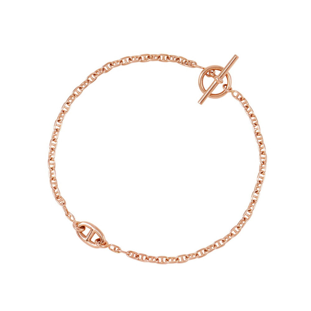 HERMES New Farandole Bracelet Size LG 18K Pink Gold