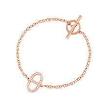 Load image into Gallery viewer, HERMES Chaine d&#39;Ancre Contour Bracelet Size STH122404B 00ST 18K Pink Gold
