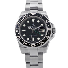 将图像加载到图库查看器中，ROLEX GMT MasterII W40mm Stainless Steel Black Dial116710LN
