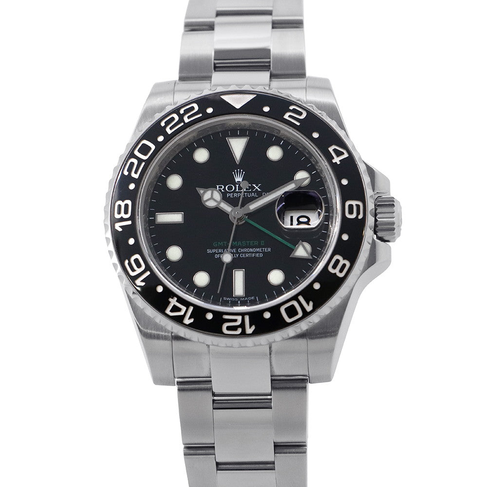 ROLEX GMT MasterII W40mm Stainless Steel Black Dial116710LN