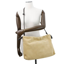 Load image into Gallery viewer, LOEWE Flamenco Purse 2WAY Shoulder Bag BeigeA411FPDX12 suede Size Large
