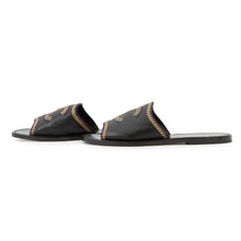 Load image into Gallery viewer, CHANEL CHANEL Sandals Black/MulticolorG37235 Leather Size 37C
