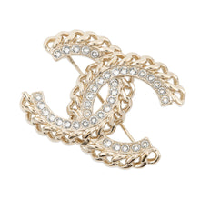 Load image into Gallery viewer, CHANEL CC Logo Rhinestone BroochAB5612 Metal Rhinestone
