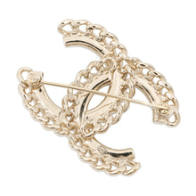 Load image into Gallery viewer, CHANEL CC Logo Rhinestone BroochAB5612 Metal Rhinestone
